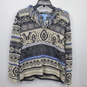 Sigrid Olsen blue fringe collar sweater | Size PS*